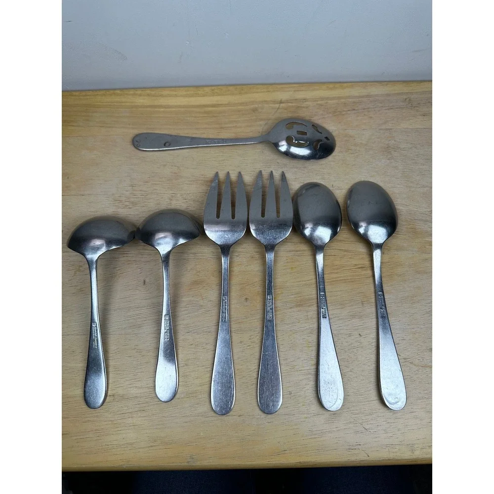 Stanley Roberts Stainless Flatware 7 Replacement Pieces‎ Satin Modern Taiwan SRB